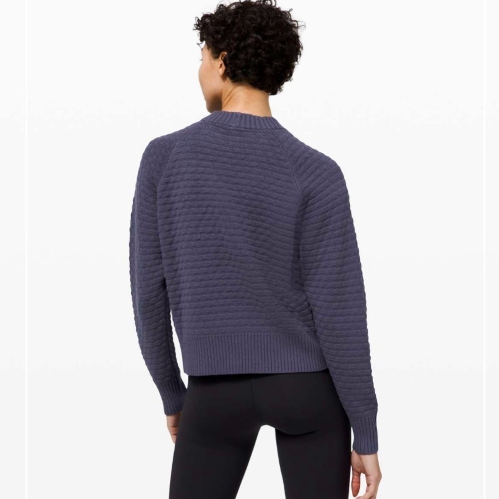 Lululemon Texture Play Crew Sweater Cadet Blue - Picture 2 of 11